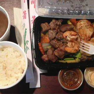 Filet Mignon and Scallop Hibachi Combination Dinner