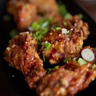chicken wings and fried chicken, food