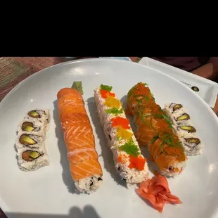 a plate of sushi