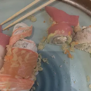 Dried tuna, horrible sushi