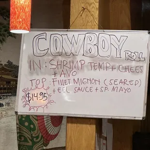 Cowboy Roll Ingredients