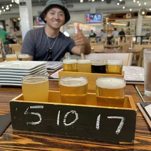beer flights (to taste!)