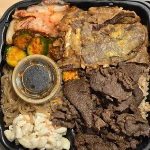 1/2 Meat Jun, 1/2 BBQ Beef (Bulgogi)