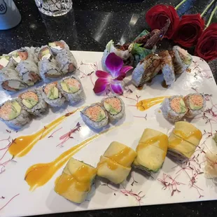 sushi and sashimi, sushi, sashimi, food
