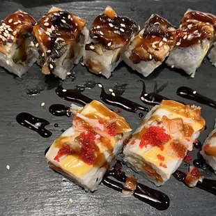 Dancing Eel Roll and Kristen Roll