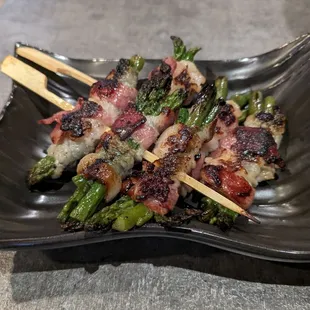 Bacon wrapped asparagus.