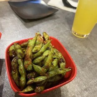 Spicy Garlic Edamame