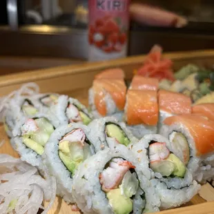 sashimi, sushi, sushi and sashimi, food