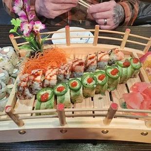 2x Philly Rolls, Sexy Beach Roll, Tiger Roll, Sweetheart Roll