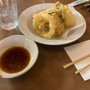 Vegetable tempura appetizer