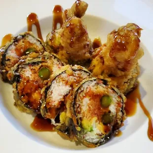 Asparagus and cream cheese fried roll - great