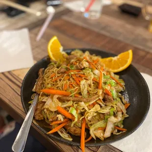 Steak soba