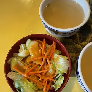 Salad and soup