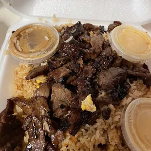 Sukiyaki steak double rice