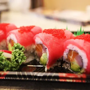 Red Rainbow roll