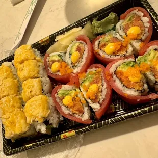 Snowman roll and sweetheart roll