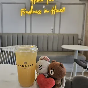 Lychee green Jasmine tea, half sweet