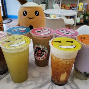 (Left to Right) Hana's Favorite, Sugarcane, Vietnamese Coffee, Milkyway and Moonlight.