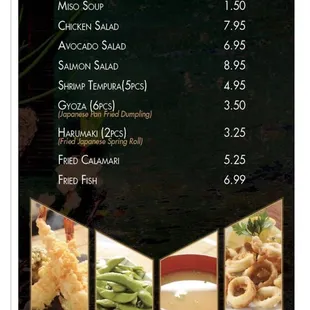 a menu for a restaurant