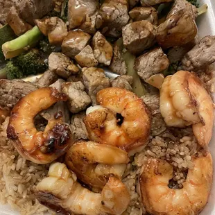 Combination Dinner with Shrimp and Steak