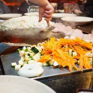 a person preparing food