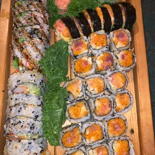 a variety of sushi