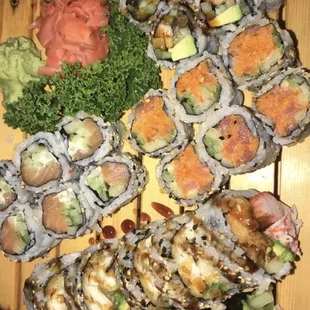 a variety of sushi