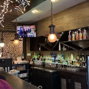 the bar area