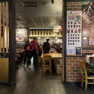 the dining area