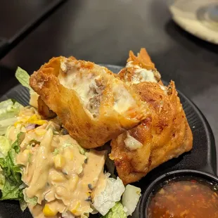 Philly cheesesteak kimchi spring roll