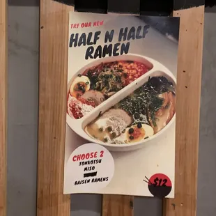a sign for a ramen restaurant