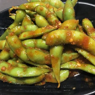 Spicy Garlic Edamame
