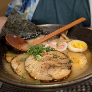Pork black garlic ramen. The broth was heavenly