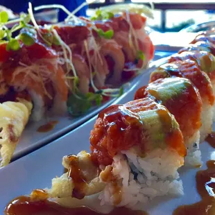 Left: monster roll Right: red dragon