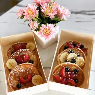 Soufflé pancakes for to go