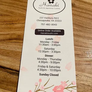 Take out menu (Feb 2023)