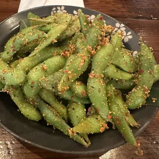 Spicy Garlic Edamame