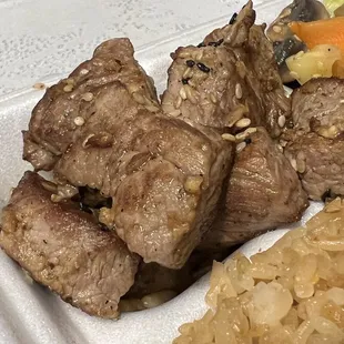 Steak hibachi lunch! Steak was well marinated and super tender! Perfection!