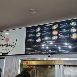 Menu board