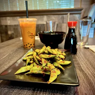 Spicy Garlic Edamame
