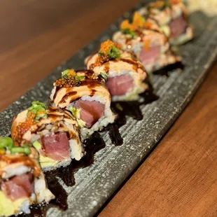a sushi roll