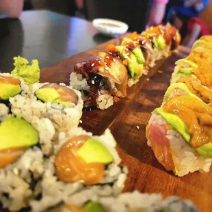 sushi, sushi and sashimi, sashimi, food
