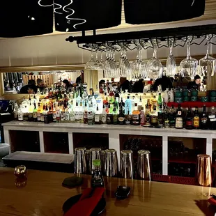 the bar area
