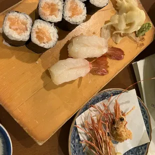 sashimi, sushi, sushi and sashimi, food
