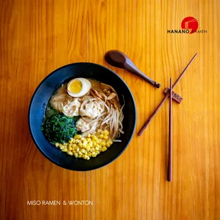 Miso Ramen with Wonton
