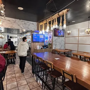 the dining area