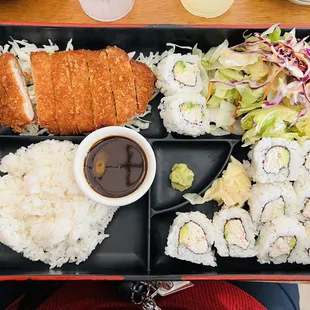 Katsu california roll bento box