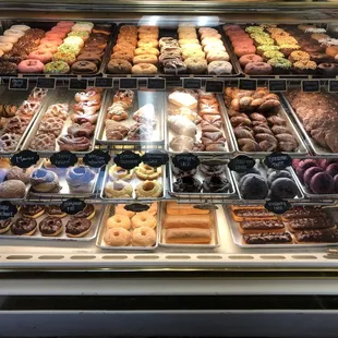 Donut case on a Thursday morning. Everything looks so good!