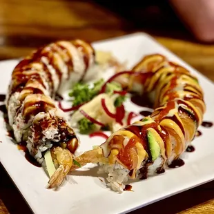 Left: Boyfriend Roll  Right: Geisha  Both were delightful and filling!