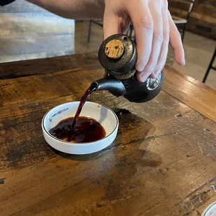 Cute little soy sauce holder